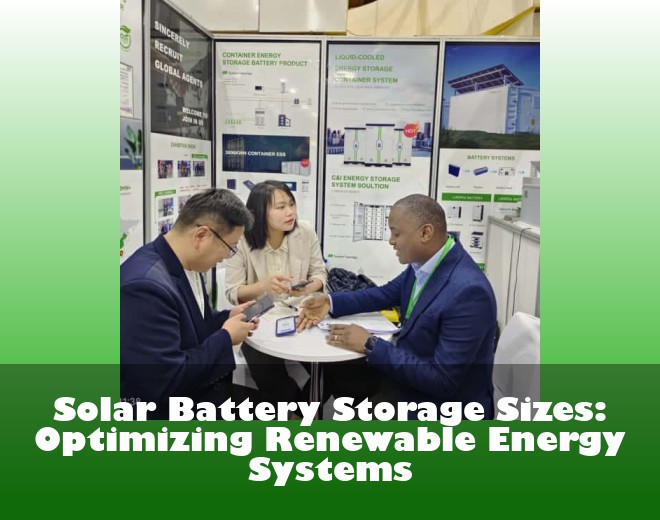 Solar Battery Storage Sizes: Optimizing Renewable Energy Systems